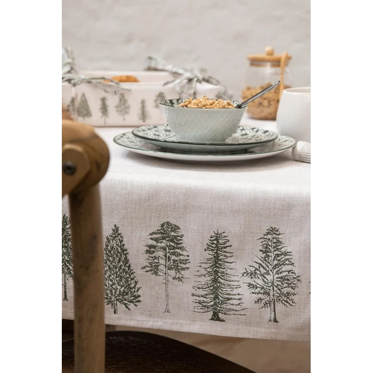 Clayre & Eef Geschirrtuch Natural Pine Trees, (3-tlg, 3-teilig), Geschirrtücher (3 Stück), ca. 50x70 cm Baumwolle – Bild 4