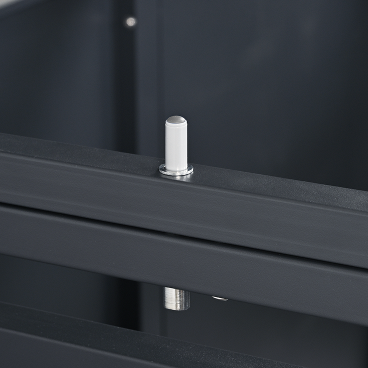 2er Mülltonnenbox für 120 l in Anthrazit - Premium Verkleidung Wetterfest & Korrosionsbeständig - Storage Cabinet Möbelschrank mit Gasdruckdämpfer Soft-Close Deckelseilzug Magnetverschluss – Bild 6
