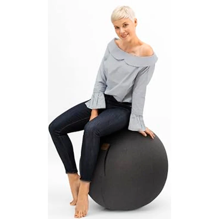 Sitting Ball Hocker Felt 150 l, Outdoor-Sitzsack in Anthrazit mit EPS-Perlen-Füllung und waschbarem Bezug – Bild 4