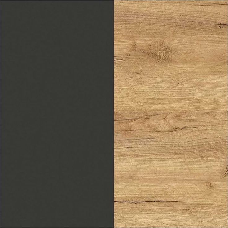 Aktenregal vito Podium, Holzwerkstoff, Schwarz, Holzfarben, 75 x 120 x 40 cm – Bild 5