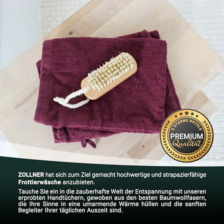 ZOLLNER Waschlappen, (10-St), 16 x 21 cm, 100% Baumwolle, vom Hotelwäschespezialisten – Bild 6