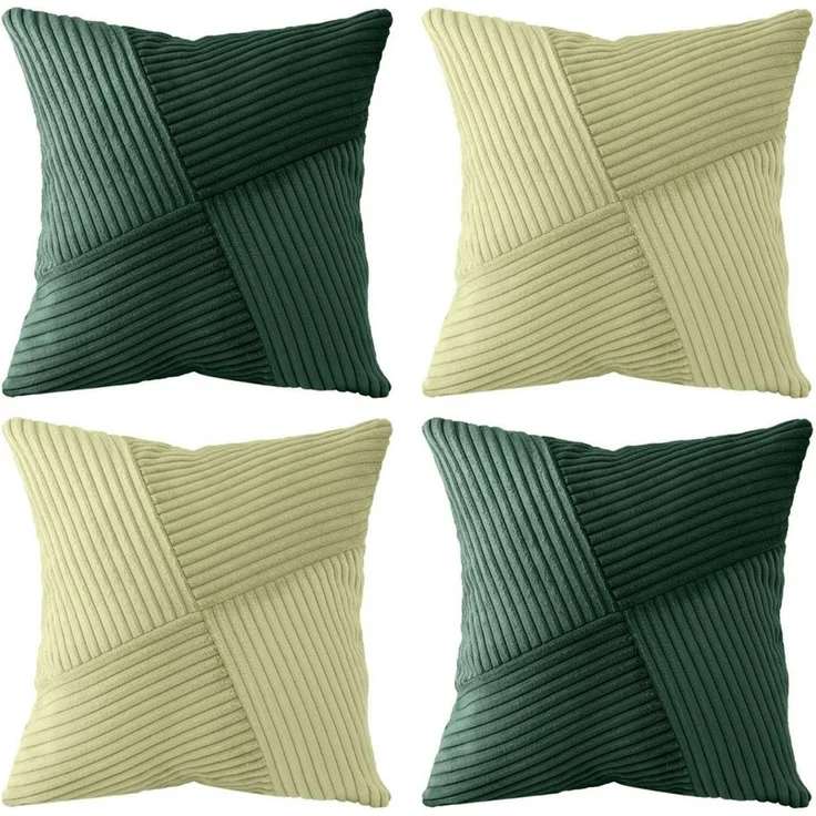 Amilian Kissenhüllen - 4er Set Kissenbezug, Kissenbezüge - Zierkissenbezüge, (4 Stück), 40x40 cm, Kissenhülle für Sofakissen, Dekokissen, Zierkissen, Kissen – Bild 5