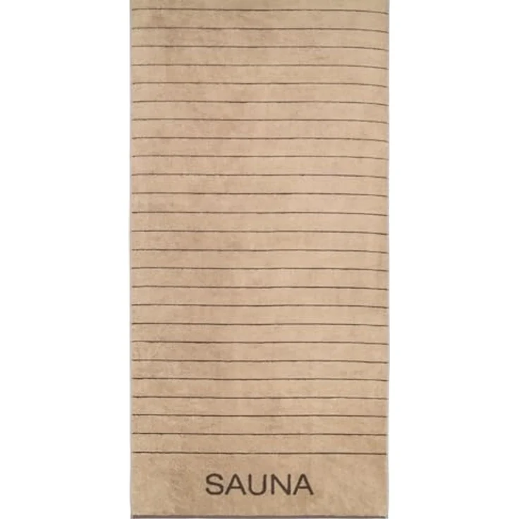 CAWÖ Saunatuch - C Balance, 80x200 cm, Walkfrottier, Baumwolle, Streifen Sand – Bild 3