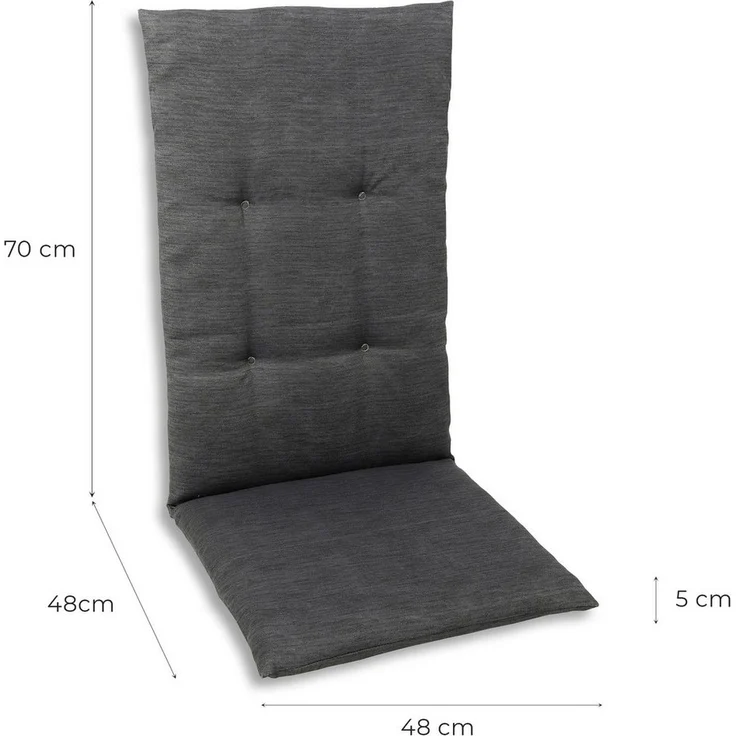 GO-DE Hochlehnerauflage, (Spar-Set, 2 St), Maße ca.: 48 x 118 x 5 cm – Bild 3