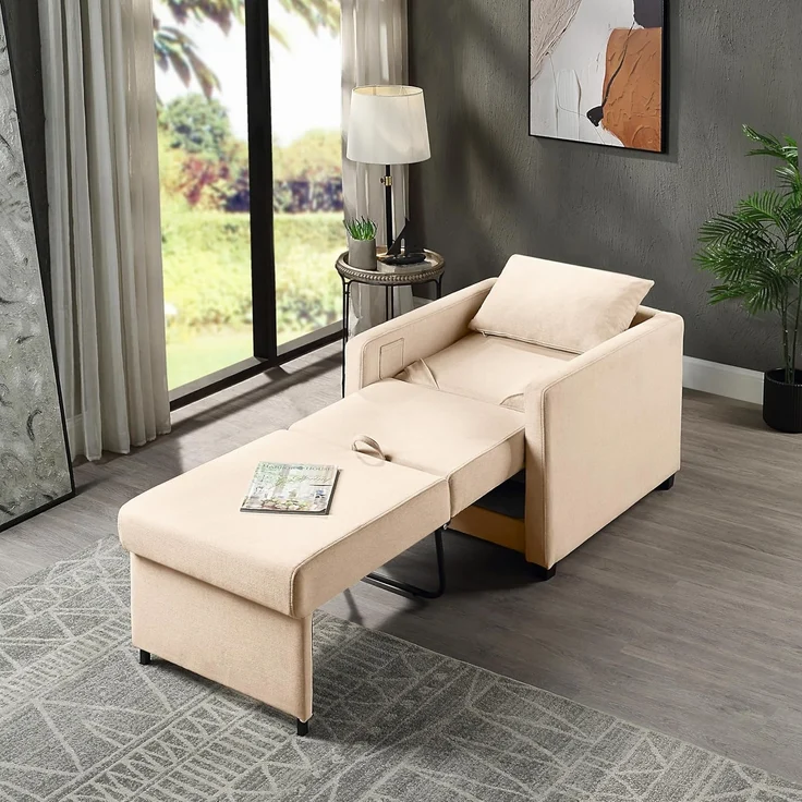 ATLANTIC home collection Relaxsessel Jerry, mit Bettfunktion, als Gästebett und inkl. Kissen – Bild 2