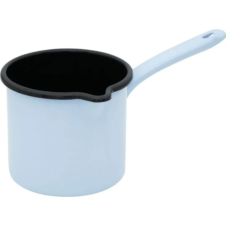 Riess Schnabeltopf mit Stiel 12cm,1Liter Backemaille Blau