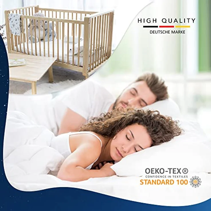 LILENO HOME Kinderbett Matratzenbezug 70x140 cm Reißverschluss - waschbarer Matratzenschoner aus Microfaser ideal für Allergiker - extra weicher Schonbezug für Matratzen (rundum) Höhe 8-10 cm – Bild 4