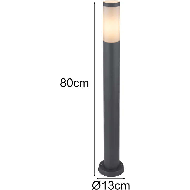 Stehleuchte, Edelstahl anthrazit H 80 cm, BOSTON – Bild 4