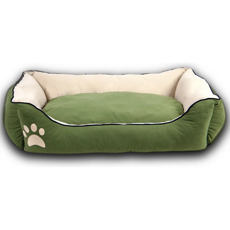 Paws & Whiskers 'Lucy Dog & Cat S - Green' Haustierbett, Grün / Ecru, 40 x 55 x 18 cm – Bild 4