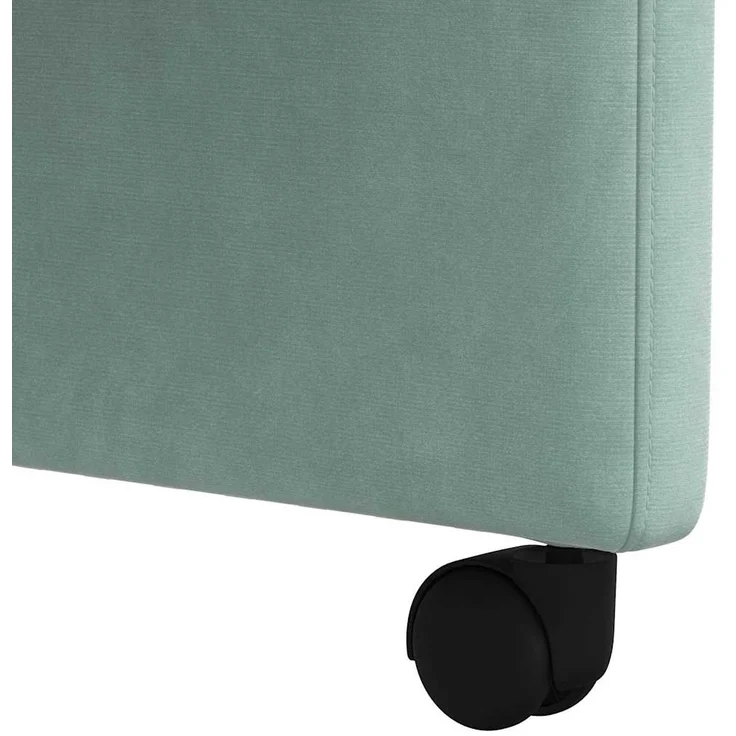 vidaXL Esszimmerstühle mit Rollen 2 pcs Meergrün 58 x 65 x 98 cm Samt 42017883 – Bild 8