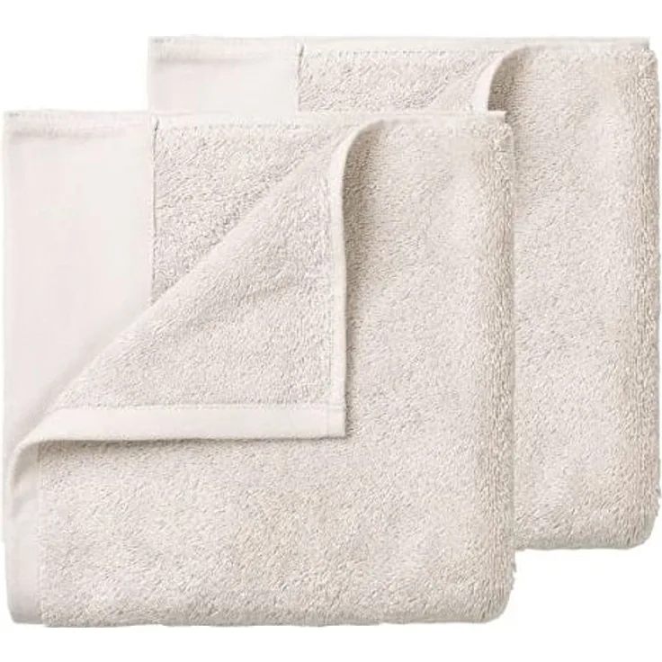 Blomus Gästehandtücher 2er Set RIVA, Handtuch, Gästehandtuch, Baumwolle, moonbeam, 30x50 cm, 69239