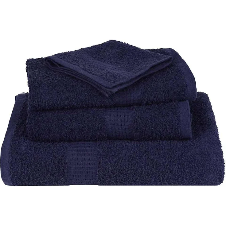 vidaXL Waschtücher FROGN 2 Stk. Marineblau 30x30 cm 360 g/m² 136776 – Bild 4