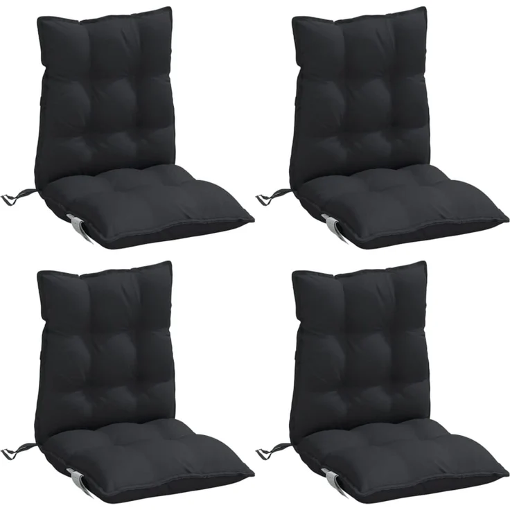 vidaXL Niedriglehner-Auflagen 4 Stk. Schwarz Oxford-Gewebe 377693 – Bild 3