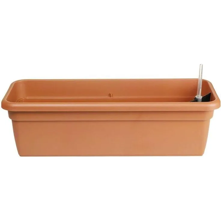 Balkonkasten FLORA Terracotta mit Bewässerungseinsatz 99 cm - Kunststoff - Geda