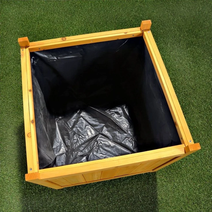 Pflanzkasten Blumentrog Blumentopf Garten Blumenkübel Holz Übertopf eckig – Bild 3