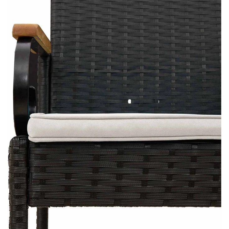 vidaXL Gartenstühle 4 Stk. Schwarz und Cremeweiß 42025885 – Bild 10