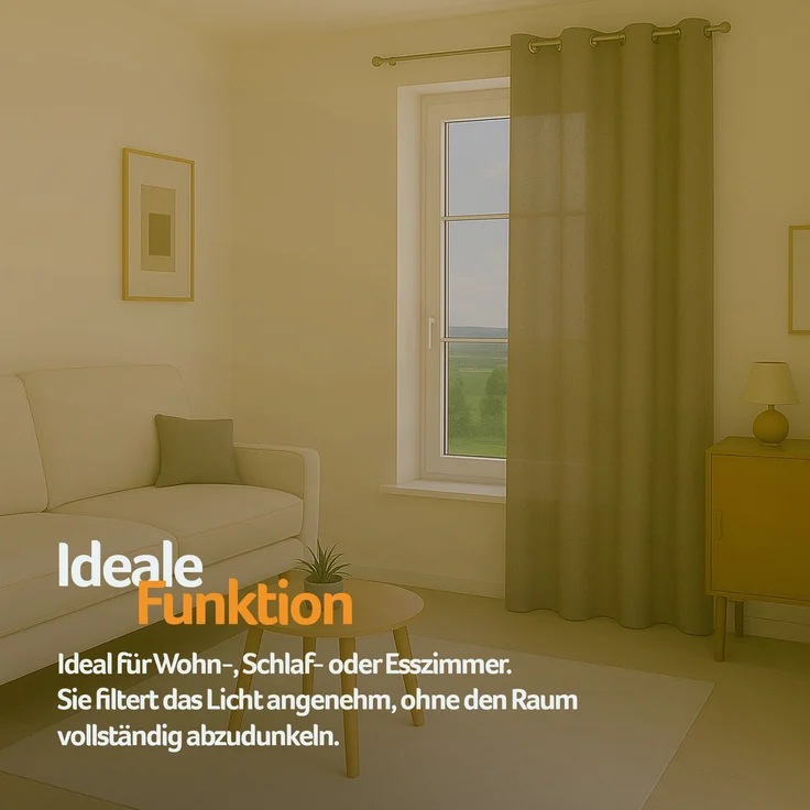 Bestlivings Blickdichte, Gardine mit Ösen, in vielen Größen und Farben Sandgrau 140x175 cm – Bild 7