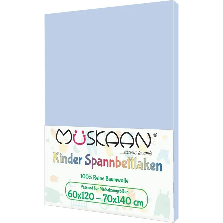 TRENDBUY24 Spannbettlaken Kinder Spannbettlaken 60x120 - 70x140 cm, Baumwolle, Gummizug: ja, (1 Stück), JERSEY
