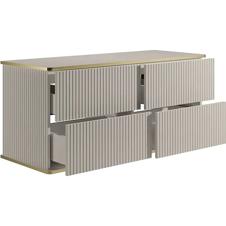 Vente-unique - KELIZA Waschbeckenmöbel Holz, Platte Beige - B 47 cm x H 54 cm x L 120 cm – Bild 4