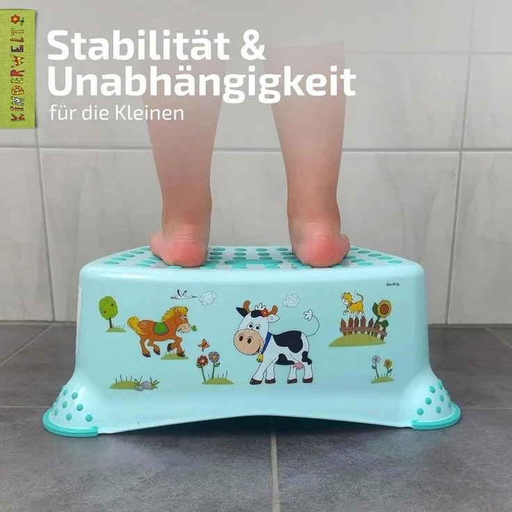 KiNDERWELT Tritthocker 2er Z Winnie Puuh perlweiß WC- Aufsatz + Hocker (2er Set) – Bild 4