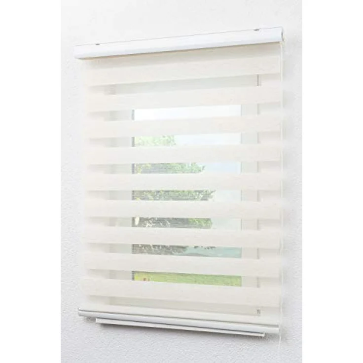 Lysel - Qualitätsdoppelrollo Leinen, (B x H) 140cm x 175cm in beige/Leinen – Bild 7