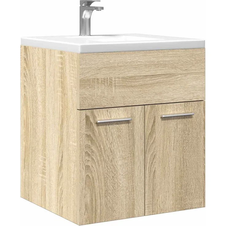 Waschbeckenschrank, Badschrank Sonoma-Eiche 41 x 38,5 x 46 cm Holzwerkstoff de7494 – Bild 2