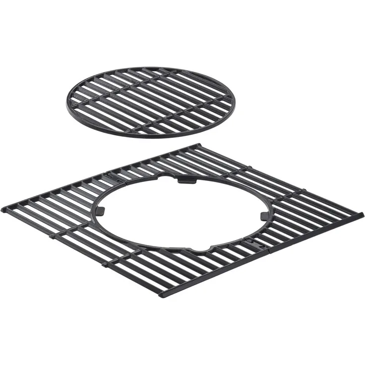RÖSLE VARIO+ Grillrost, Hochwertiger Grillrost aus emailliertem Gusseisen für VARIO-Einsätze, passend zu RÖSLE VIDERO G2/G4/G6 ab Modelljahr 2021, Schwarz