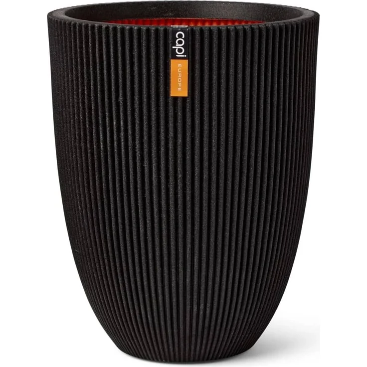 Capi Vase Groove Elegant 46x58 cm Schwarz 445497 – Bild 1