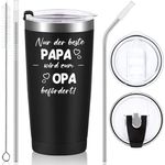 Livole Opa Geschenk 20oz Kaffeebecher to go, 600ml Edelstahl Camping Becher