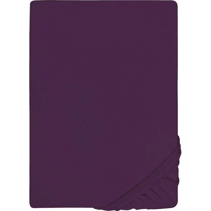 biberna Feinjersey-Spannbetttuch 0077144, dunkel violett, 1x 140x200 cm - 160x200 cm – Bild 5
