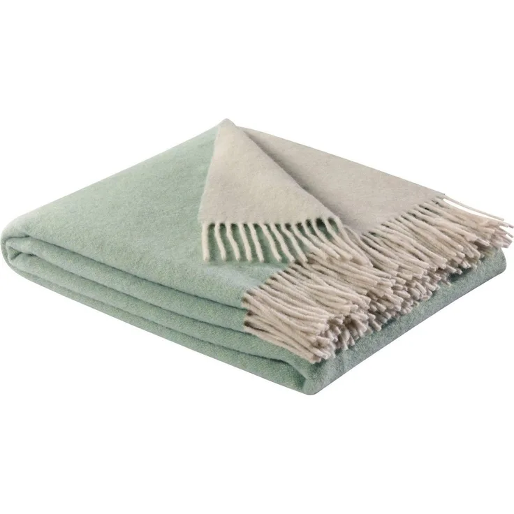 Biederlack 'Warm Shades' Kaschmirplaid, Wolle / Kaschmir salvia / creme, 130x170 cm