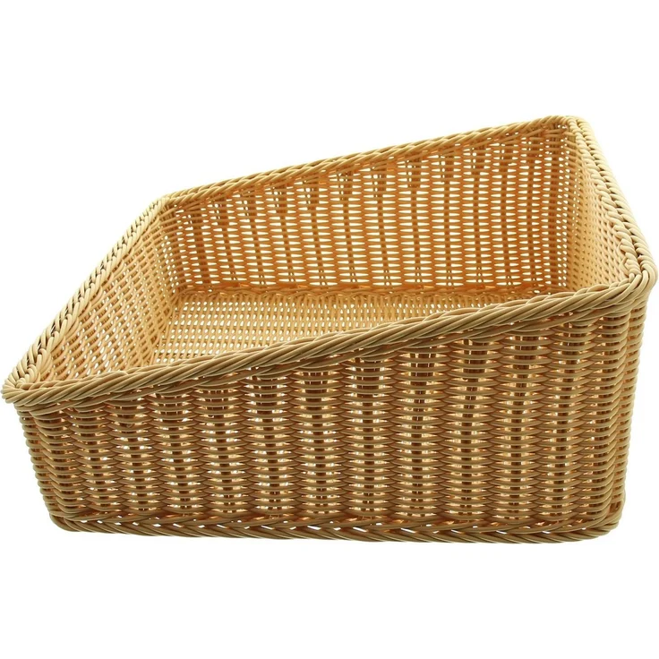 Dekoleidenschaft Regalkorb Auslagekorb aus Polyrattan, Schrankkorb, Aufbewahrungskorb, Brotkorb, Flechtkorb, Buffetkorb abwaschbar, Obstkorb, Servierkorb, Verkaufskorb – Bild 3
