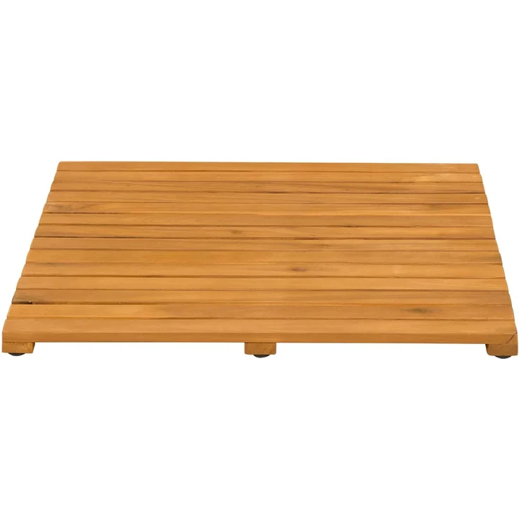 vidaXL Badematte Uni Braun 50 x 50 cm Holz 42025255 – Bild 5