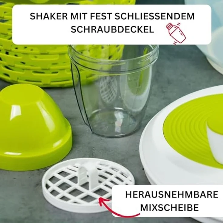 WESTMARK Salatschleuder Salatschleuder »Spinderella«, 4,4 l, rutschfest + Schüttelbecher »Mix- – Bild 6