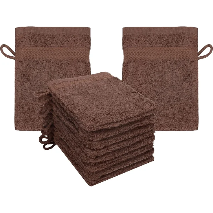 Betz Waschhandschuh 10-tlg. PREMIUM Größe 16 cmx21 cm, Baumwolle (Set, 10-St), 100% baumwolle – Bild 1