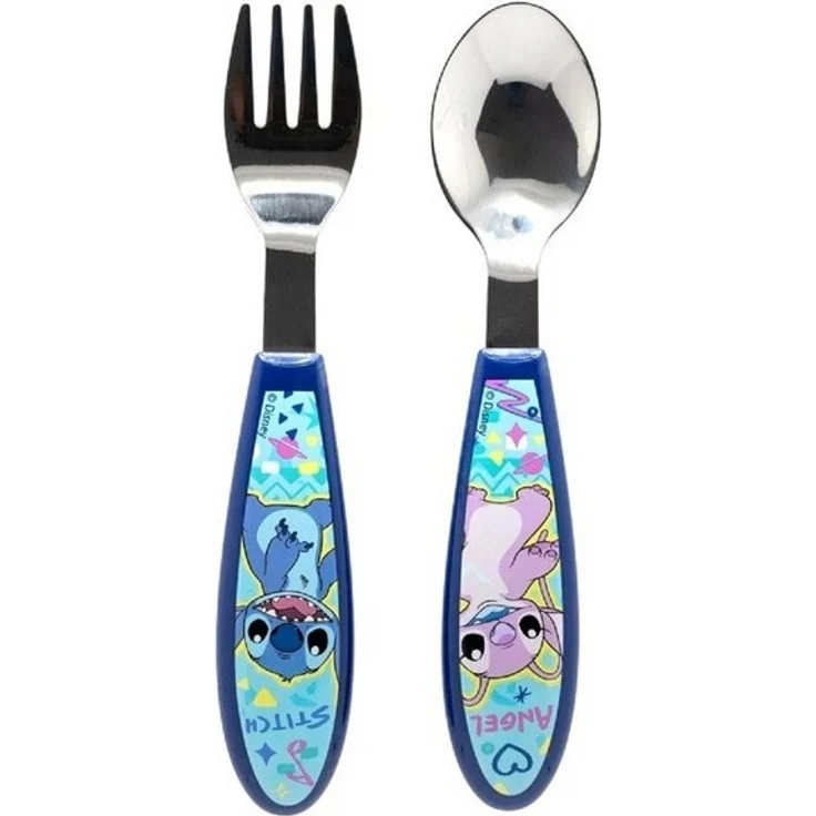 Lilo & Stitch Kinderbesteck Set 2-teilig – Löffel & Gabel mit Motivgriffen – Bild 3
