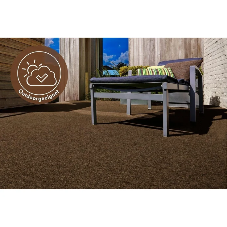 misento Kunstrasen Outdoor Teppich - wetterfester Rasenteppich für Balkon, Terrasse & Garten - leicht zu verlegen - 200x250 cm, Braun – Bild 2