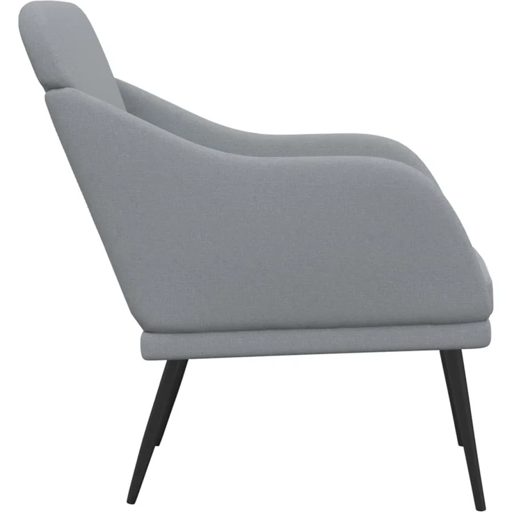 Sessel wohnzimmer, Relaxsessel Hellgrau 63x76x80 cm Stoff – Bild 4