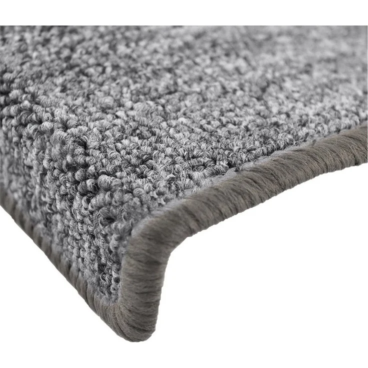Beautissu Stufenmatte Treppenstufenmatten ProStair, 55x15cm, 15 Stück, Grau, halbrund, Höhe: 4 mm, Stufenmatten Selbstklebend Innen Treppenmatten Stufenmatte – Bild 3