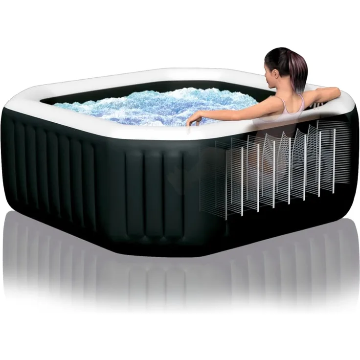 Intex Pure Spa Octagon Bubble Jet mit Salzwassersystem Ø201x71 cm Außenwhirlpools