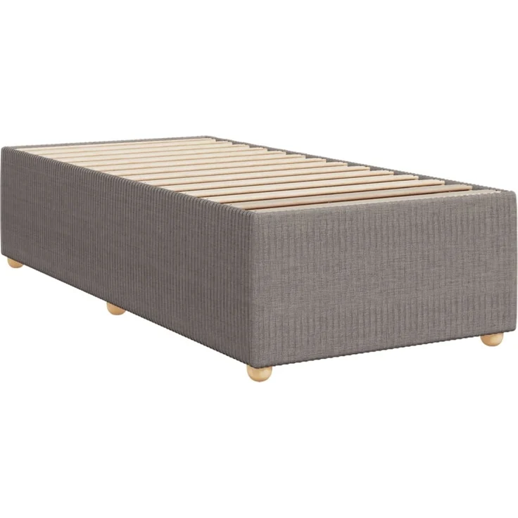 vidaXL Boxspringbett mit Matratze Taupe 90x200 cm Stoff 3294257 – Bild 10