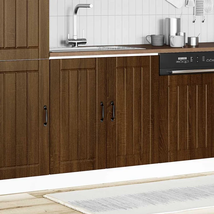 vidaXL Spülenunterschrank Lucca Braun Eichen-Optik Holzwerkstoff 853694 – Bild 1