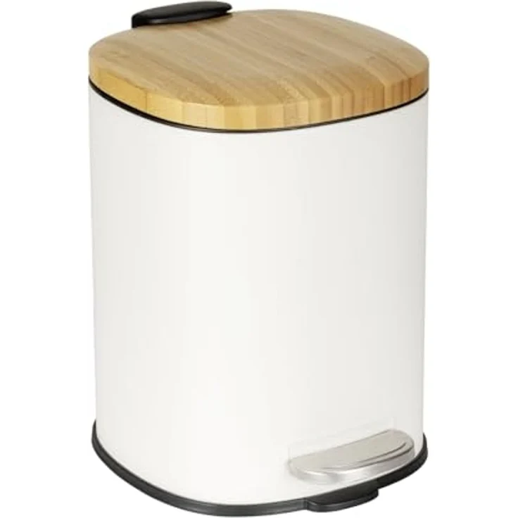 WENKO FIANEMA Kosmetikeimer 3 Liter, Weiß/Braun – Bild 1