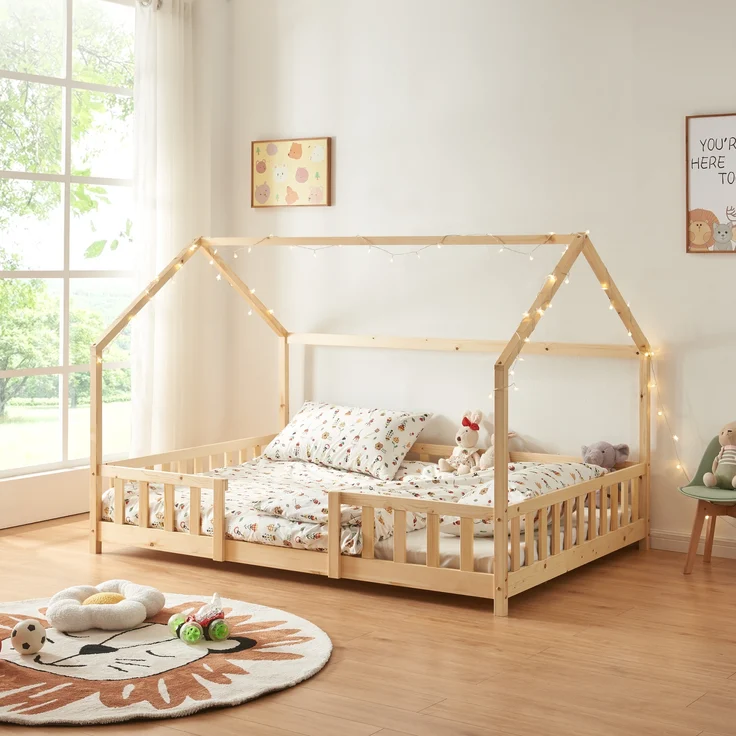 Hausbett Sisimiut 120x200 cm Holzfarben [en. casa] – Bild 1