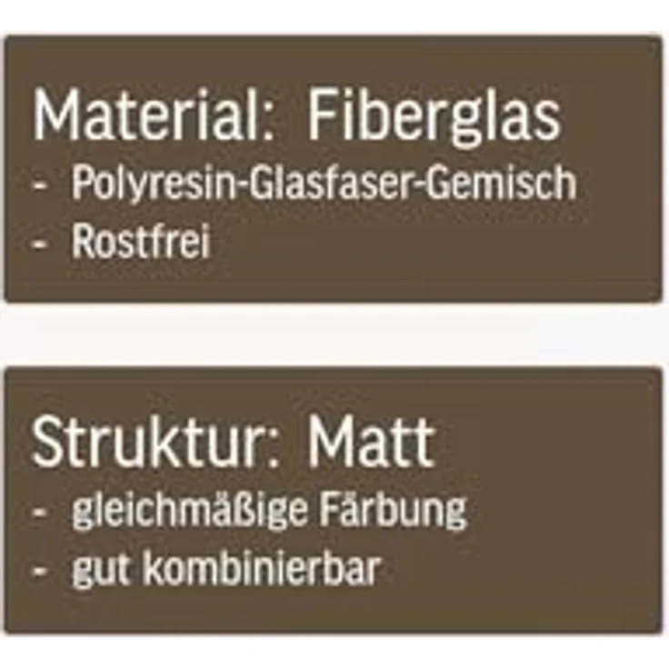 VIVANNO Pflanzkübel Fiberglas BLOCK Säule, Weiß Matt 40x40x80 cm – Bild 7