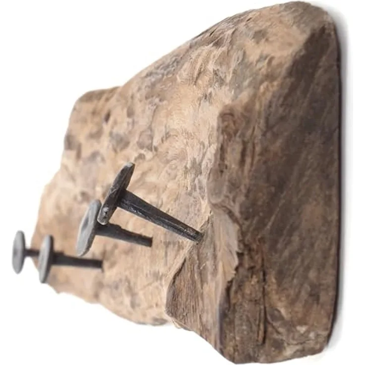 DESIGN DELIGHTS Wandgarderobe WANDGARDEROBE "Holz massivROOTS 50", Holz massivholzwurzel, 50x12cm(L