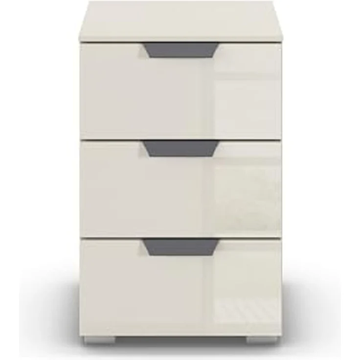 rauch Aditio Box, Nachttisch, 2 Schubladen, mit Glasfront, mit Softclose-Funktion, Farbe Beige, BxHxT 40x61x42cm – Bild 6