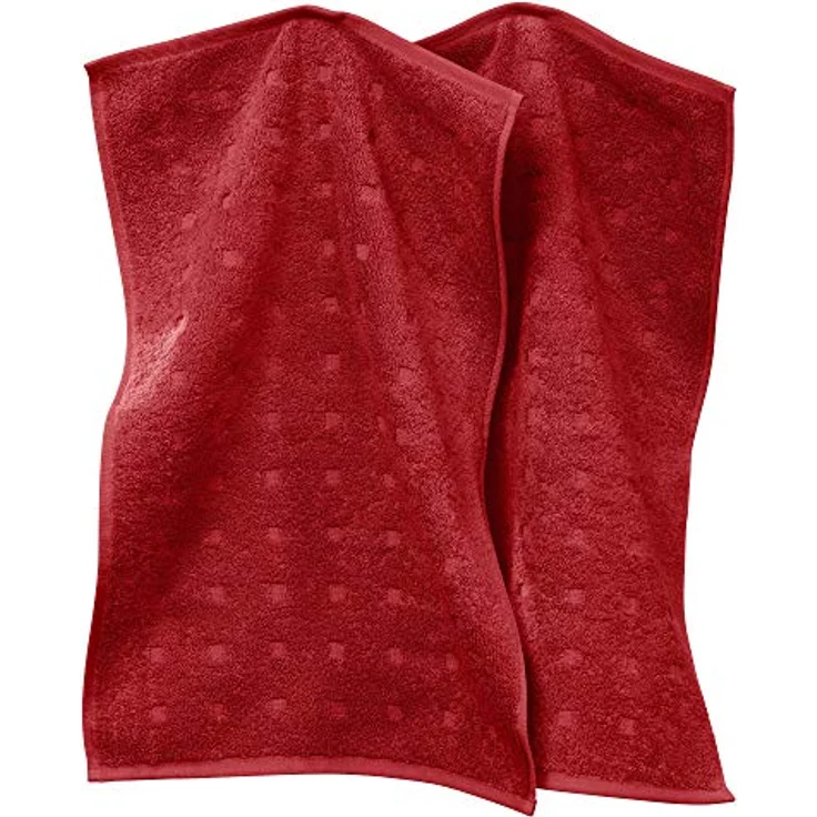 Möve Gästehandtuch Gästetuch 2er-Pack "Quadretti", Frottier (2-St), Walk-Frottier Uni – Bild 2