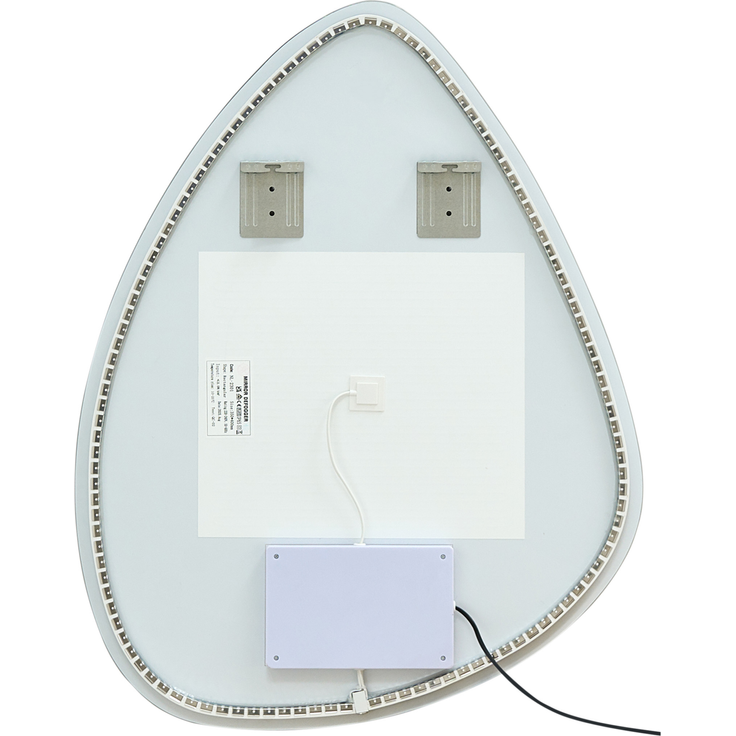 LED-Badezimmer-Spiegel LUGNY 70 cm x 90 cm Silber – Bild 6