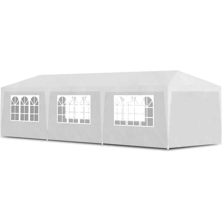 vidaXL Partyzelt, Polyäthylen weiß, 3x9 m – Bild 1